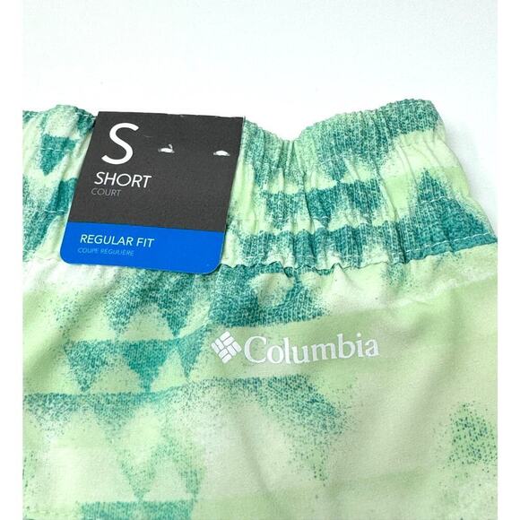Columbia Women's Bogata Bay Stretch Printed Short, Bright Aqua, Size Small - Picture 4 of 5